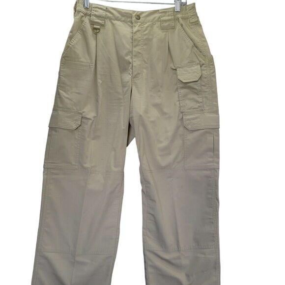 5.11 Tactical Men Pants Beige Size 32 Polyester Blend Pockets Button Zip Closure - Picture 1 of 12